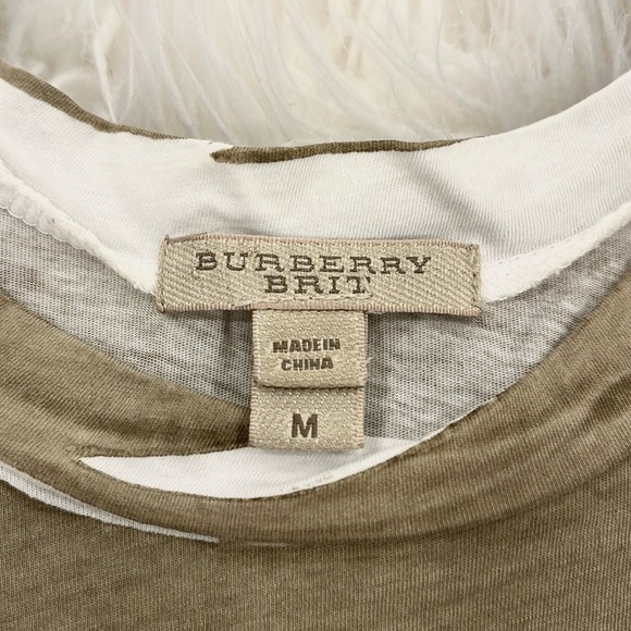 Burberry Brit Logo Scoop Neck Cotton Tee - Picture 8 of 15
